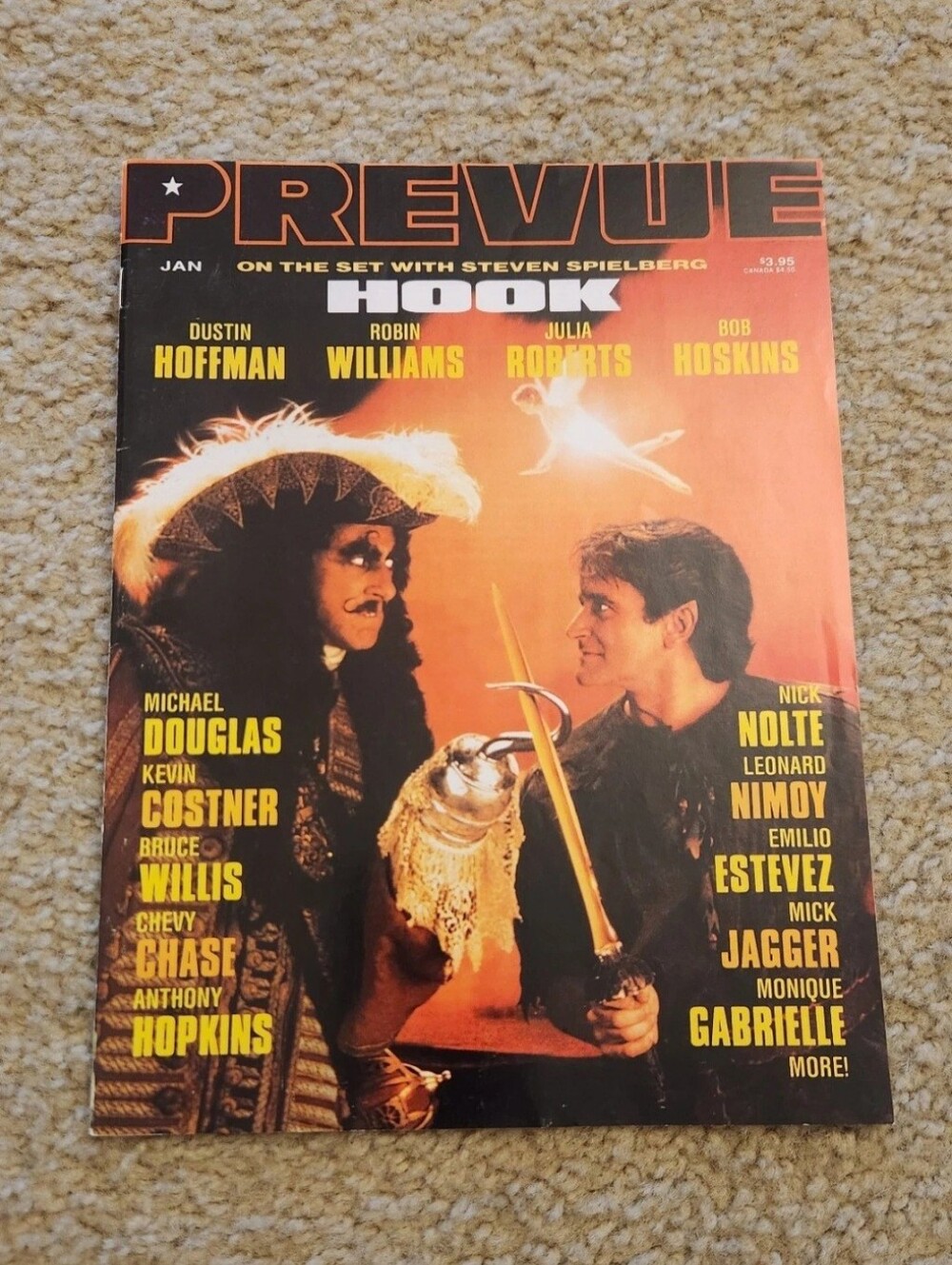 Vintage PREVUE Movie Magazine - Jan/March 1992 - HOOK Robin Williams